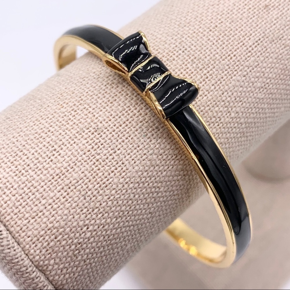 Kate Spade Take a Bow Black Bangle Bracelet